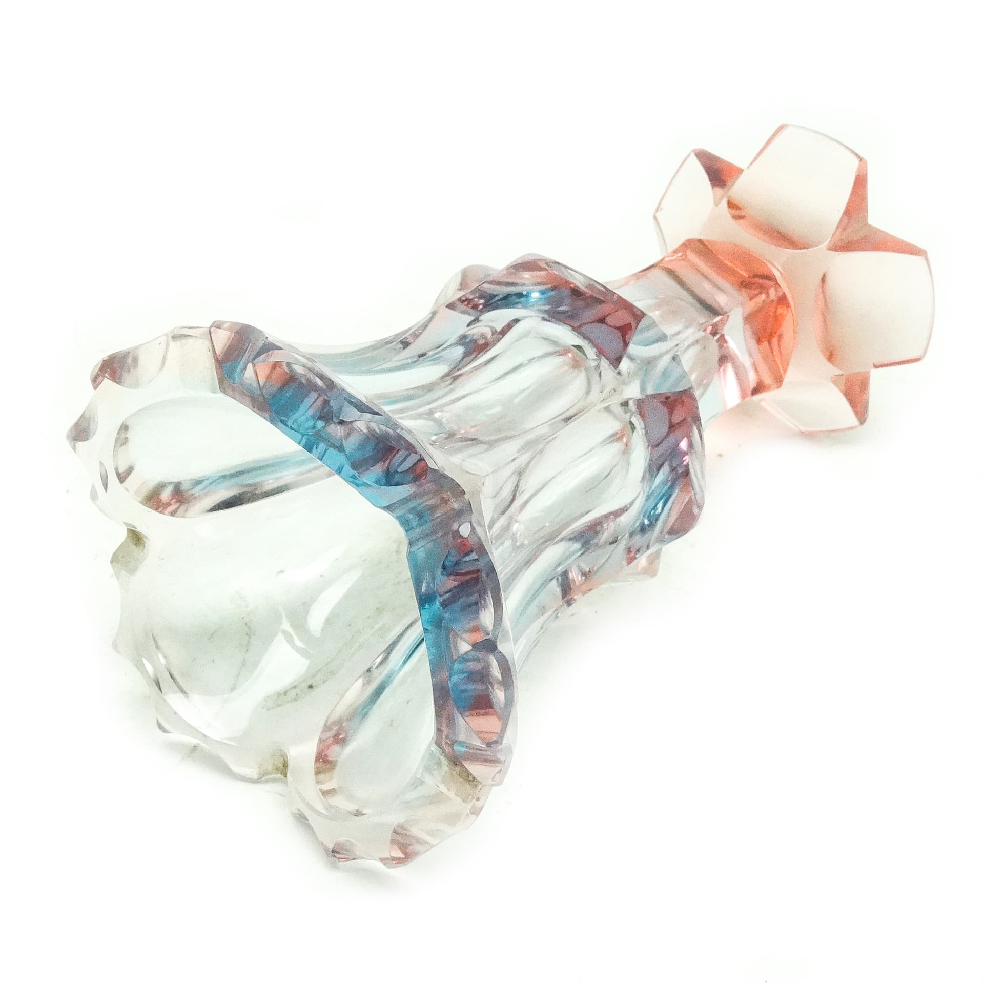 Wazon Art Deco, kryształ, Moser, Czechosłowacja, lata 30. - 117025