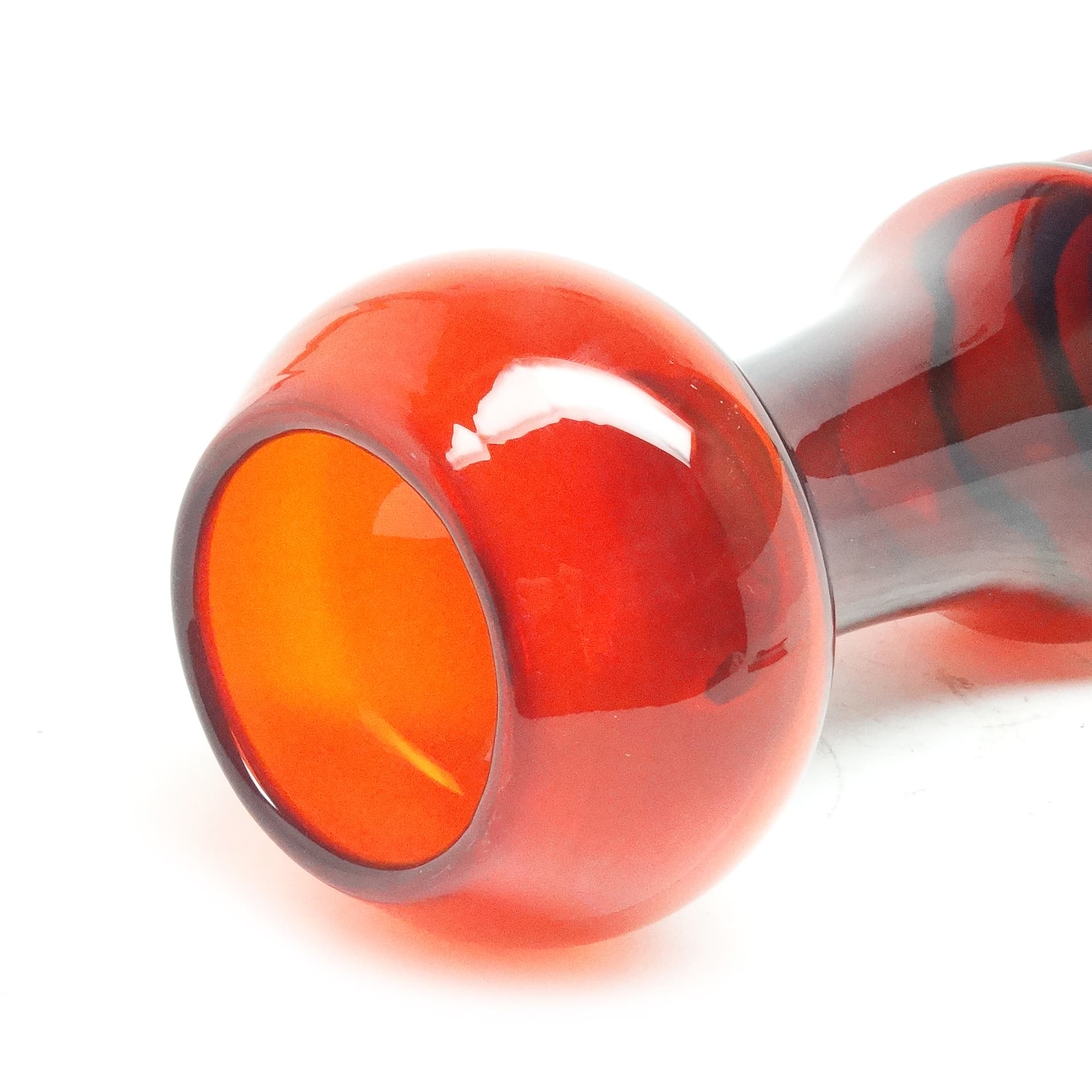 Wazon Żyrafka, postmodernizm, szkło, proj. K. Krawczyk, Polska, lata 70. - 122733