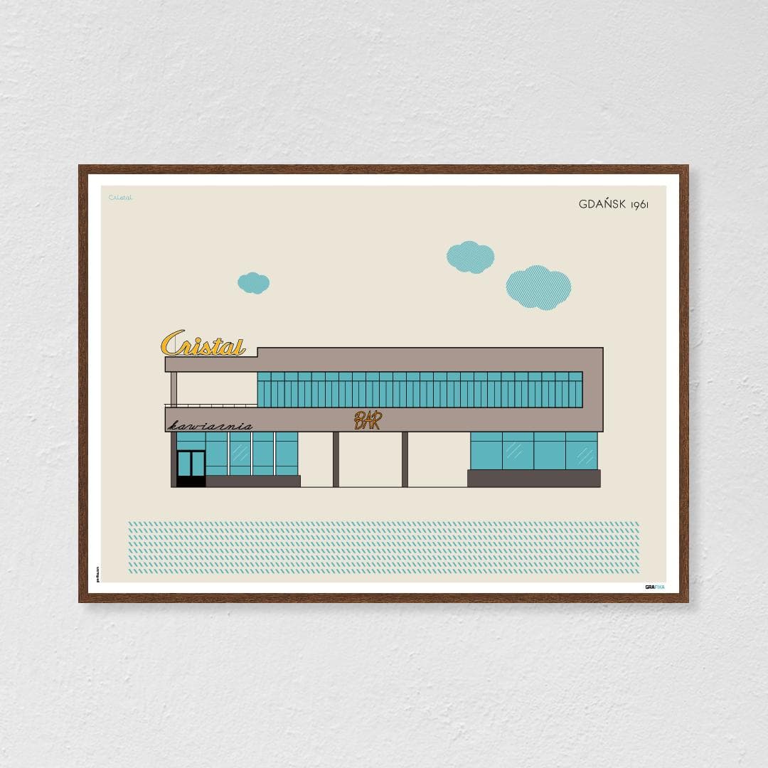 Plakat Cristal / Gdańsk 70x50, aut. K. Jasińska, GRA-FIKA