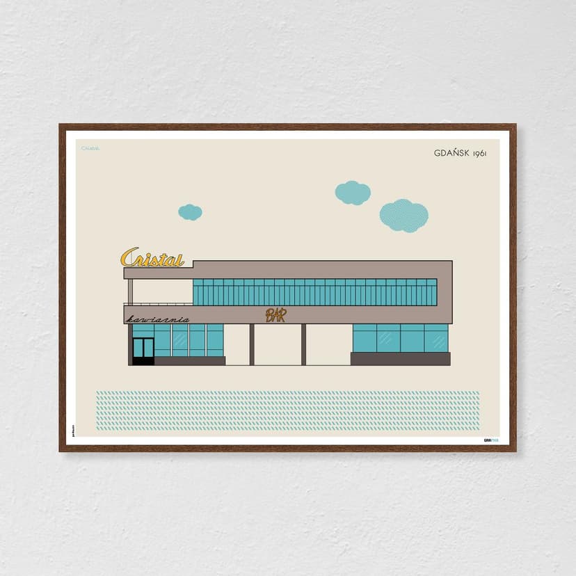 Plakat Cristal / Gdańsk 70x50, aut. K. Jasińska, GRA-FIKA
