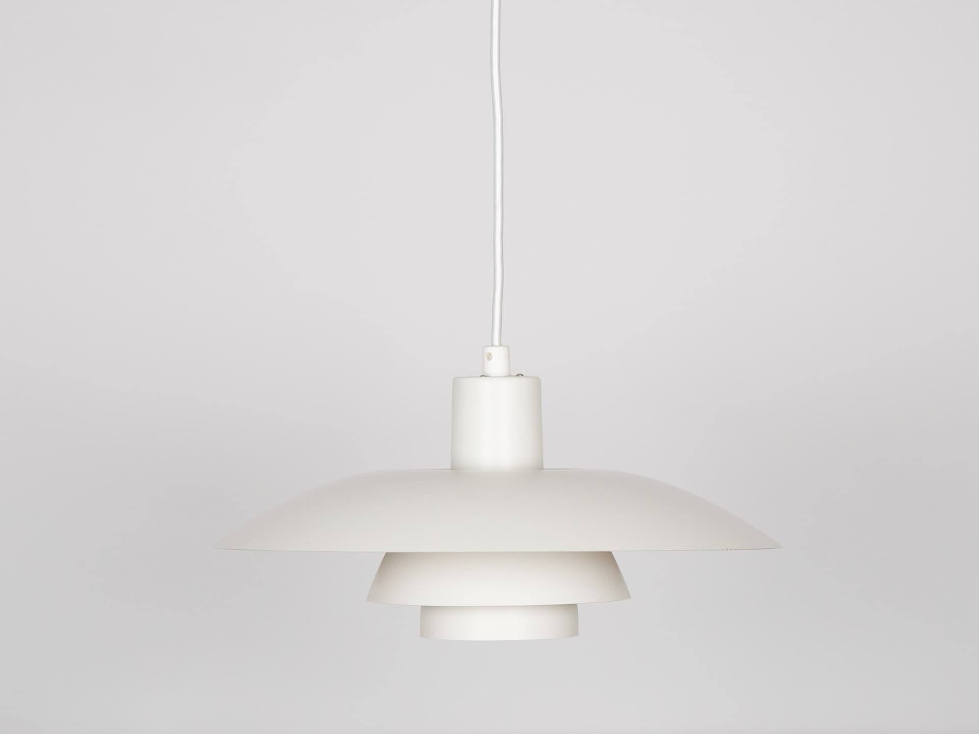 Biała lampa wisząca PH 4/3, proj. P. Henningsen dla Louis Poulsen, Dania, lata 60. - 122828