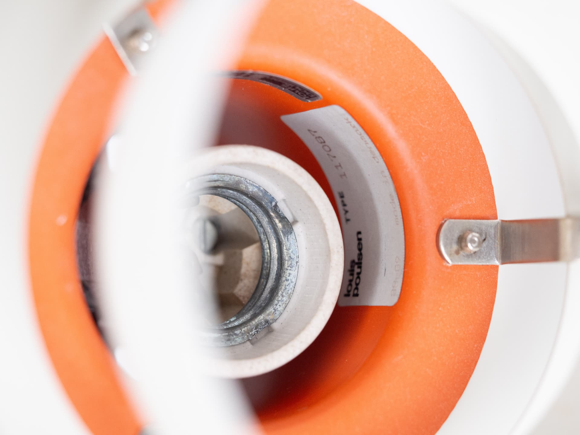 Biała lampa wisząca PH 4/3, proj. P. Henningsen dla Louis Poulsen, Dania, lata 60. - 122836