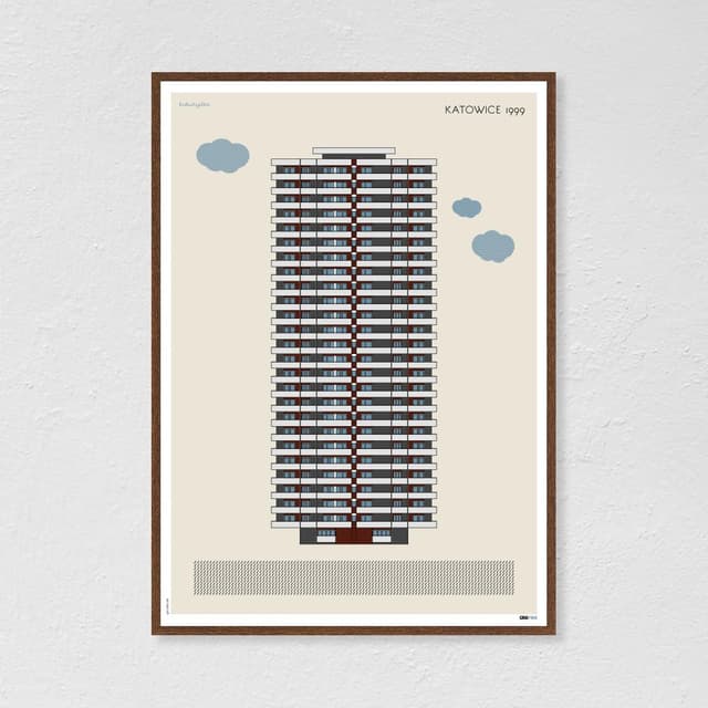 Plakat Kukurydza / Katowice 50x70 cm, aut. K. Jasińska, GRA-FIKA - WYMIARY