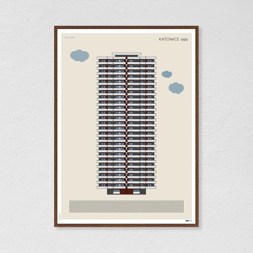 Plakat Kukurydza / Katowice 50x70 cm, aut. K. Jasińska, GRA-FIKA