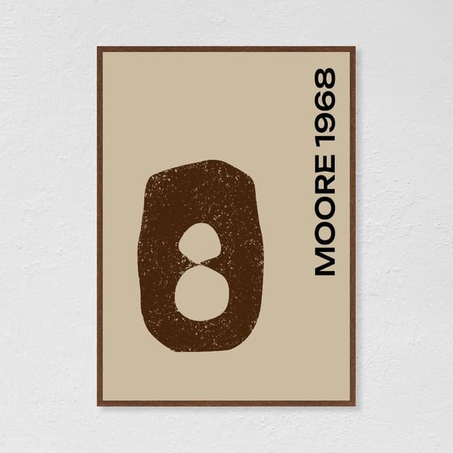 Plakat Moore / beżowy 50x70 cm, aut. K. Jasińska, GRA-FIKA - WYMIARY