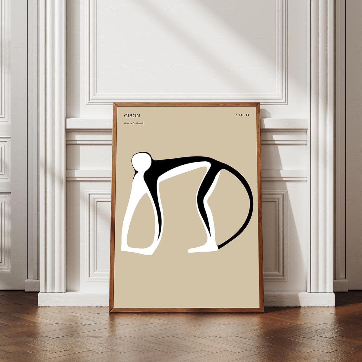 Poster Gibon 50x70 cm, by K. Jasińska, GRA-FIKA - 122881