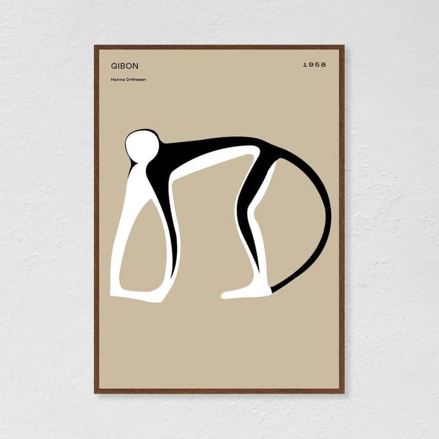 Plakat Gibon 40x50 cm, aut. K. Jasińska, GRA-FIKA - WYMIARY