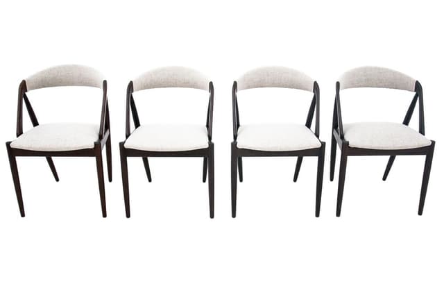 Tekowe krzesła, proj. K. Kristiansen, Dania, lata 60. - WYMIARY