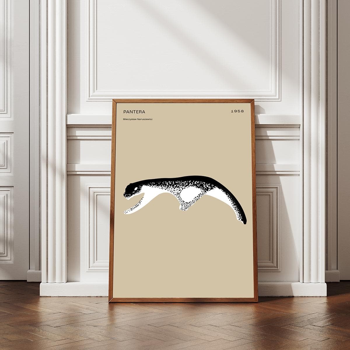 Plakat Pantera / beżowa 50x70 cm, aut. K. Jasińska, GRA-FIKA - 122865