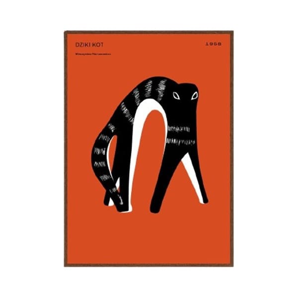 Poster Dziki Kot 40x50 cm, by K. Jasińska, GRA-FIKA - 124405