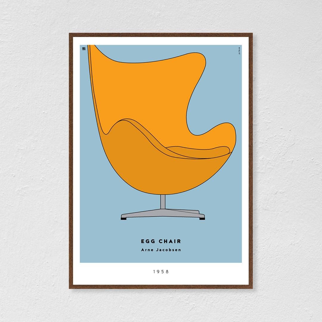 Plakat Egg Chair 40x50 cm, aut. K. Jasińska, GRA-FIKA
