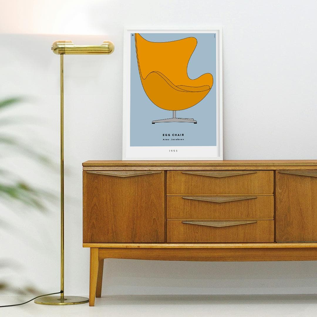 Plakat Egg Chair 50x70 cm, aut. K. Jasińska, GRA-FIKA - 123390