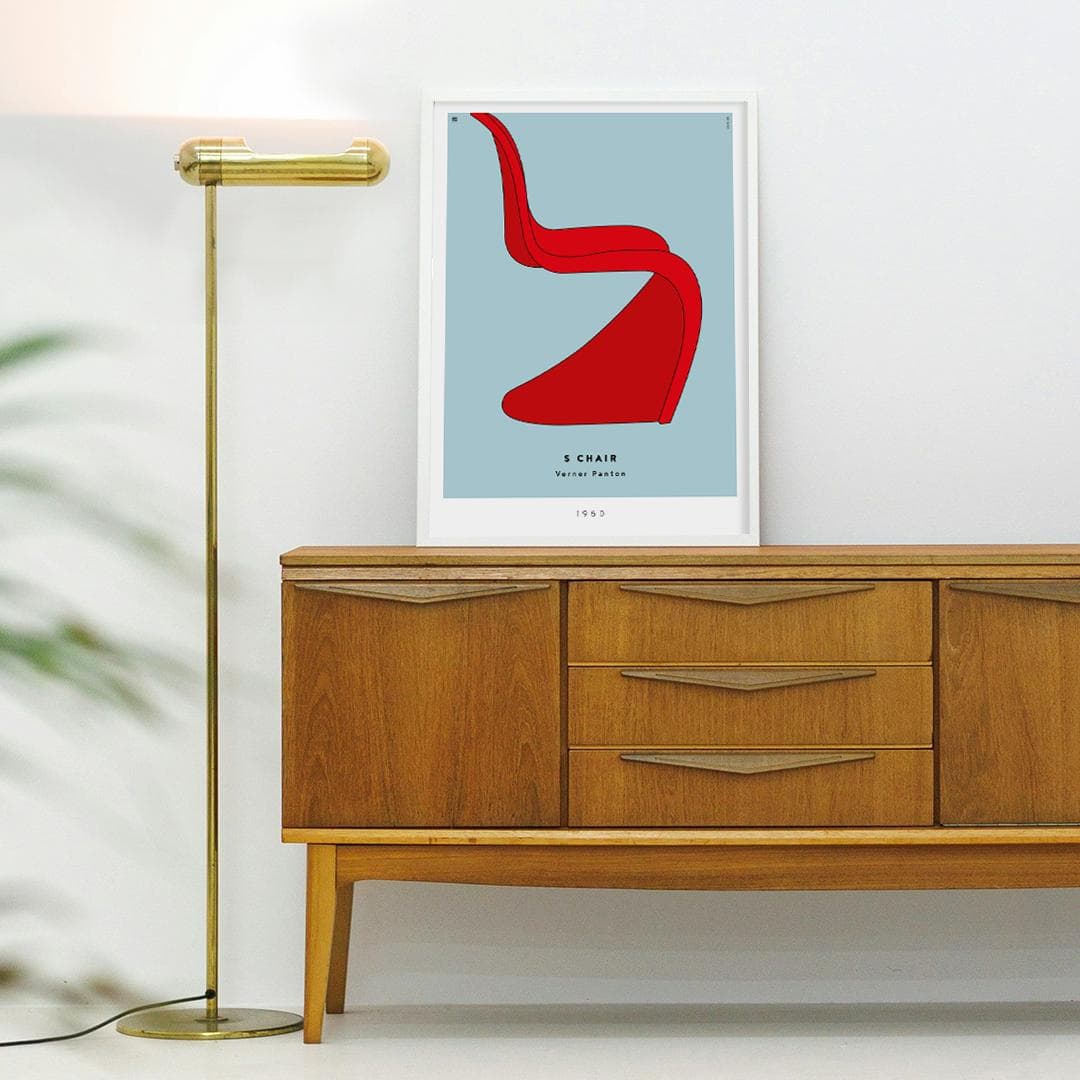 Poster S Chair 50x70 cm, by K. Jasińska, GRA-FIKA - 123378