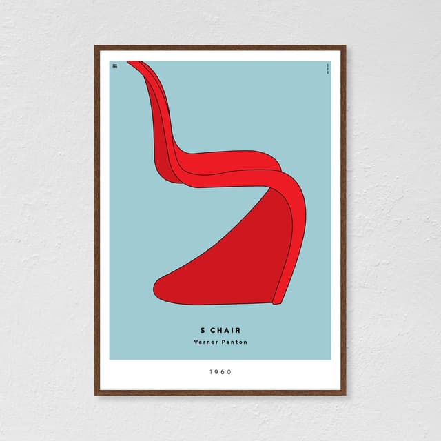 Poster S Chair 50x70 cm, by K. Jasińska, GRA-FIKA - DIMENSION