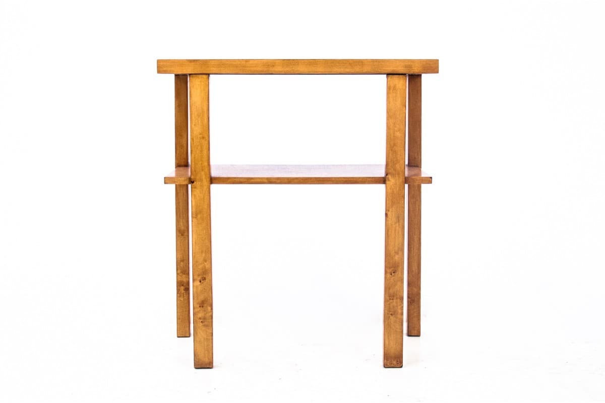 Orzechowy stolik pomocniczy, Polska, lata 50. - 78443