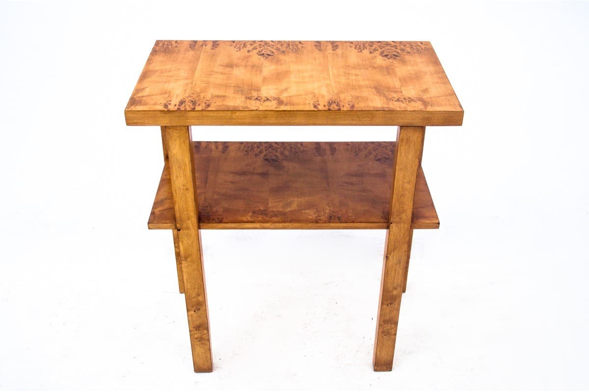 Orzechowy stolik pomocniczy, Polska, lata 50. - 78442