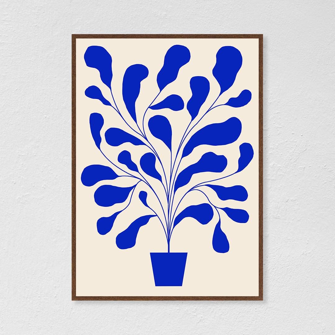 Poster Fikus / Indigo 50x70 cm, by K. Jasińska, GRA-FIKA