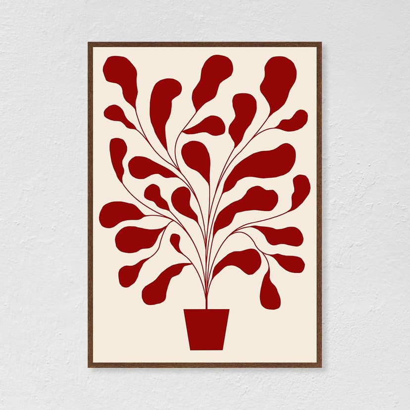 Plakat Fikus / Bordo 40x50 cm, aut. K. Jasińska, GRA-FIKA