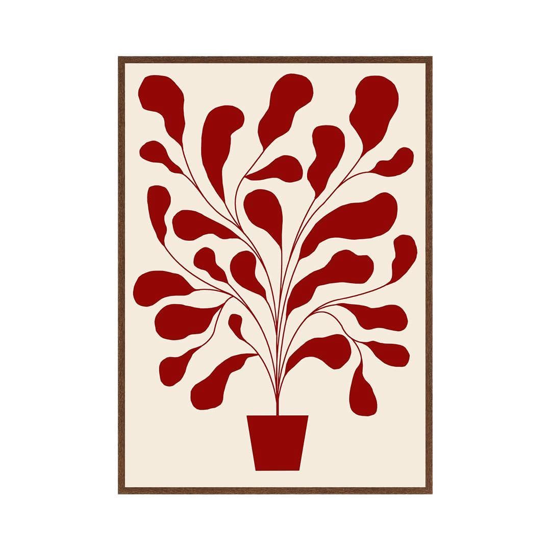 Plakat Fikus / Bordo 40x50 cm, aut. K. Jasińska, GRA-FIKA - 124341