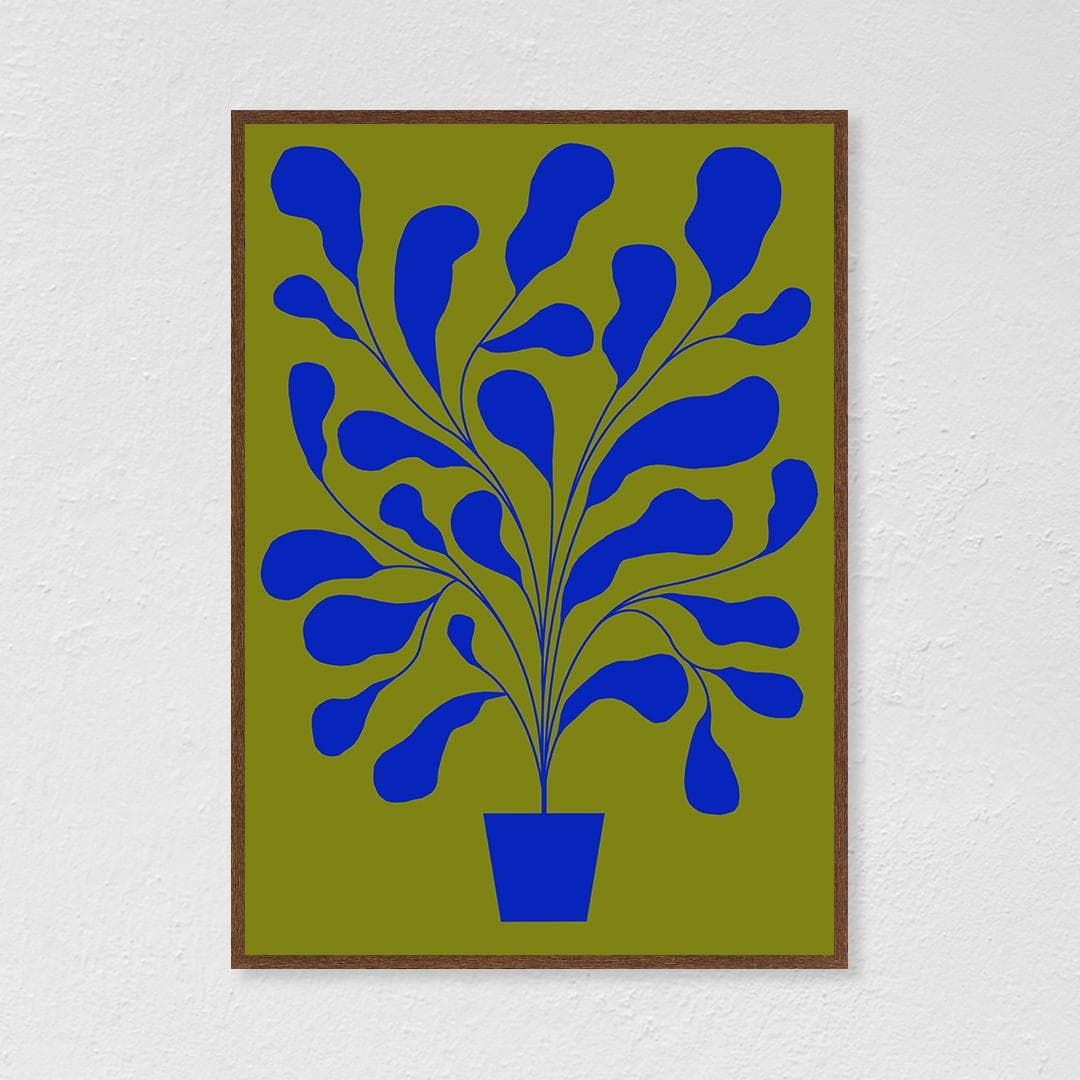 Poster Fikus / Indigo 2 50x70 cm, by K. Jasińska, GRA-FIKA