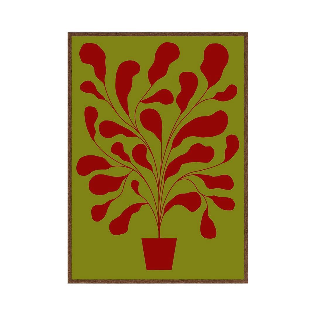 Plakat Fikus / Bordo 2 50x70 cm, aut. K. Jasińska, GRA-FIKA - 124336