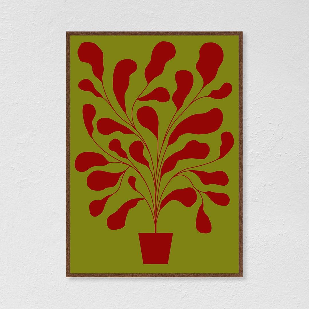 Plakat Fikus / Bordo 2 40x50 cm, aut. K. Jasińska, GRA-FIKA