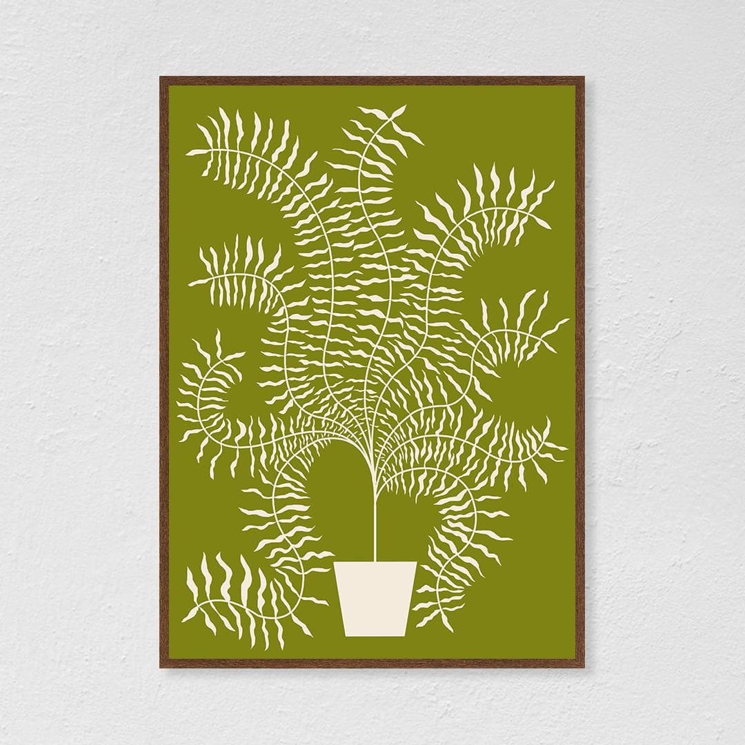 Plakat Paprotka / Khaki 2 50x70 cm, aut. K. Jasińska, GRA-FIKA