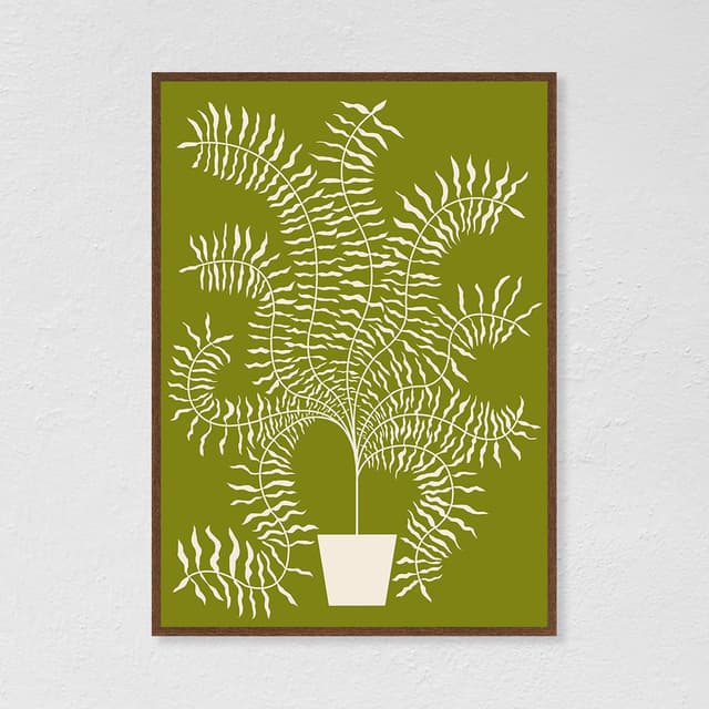 Plakat Paprotka / Khaki 2 50x70 cm, aut. K. Jasińska, GRA-FIKA - WYMIARY