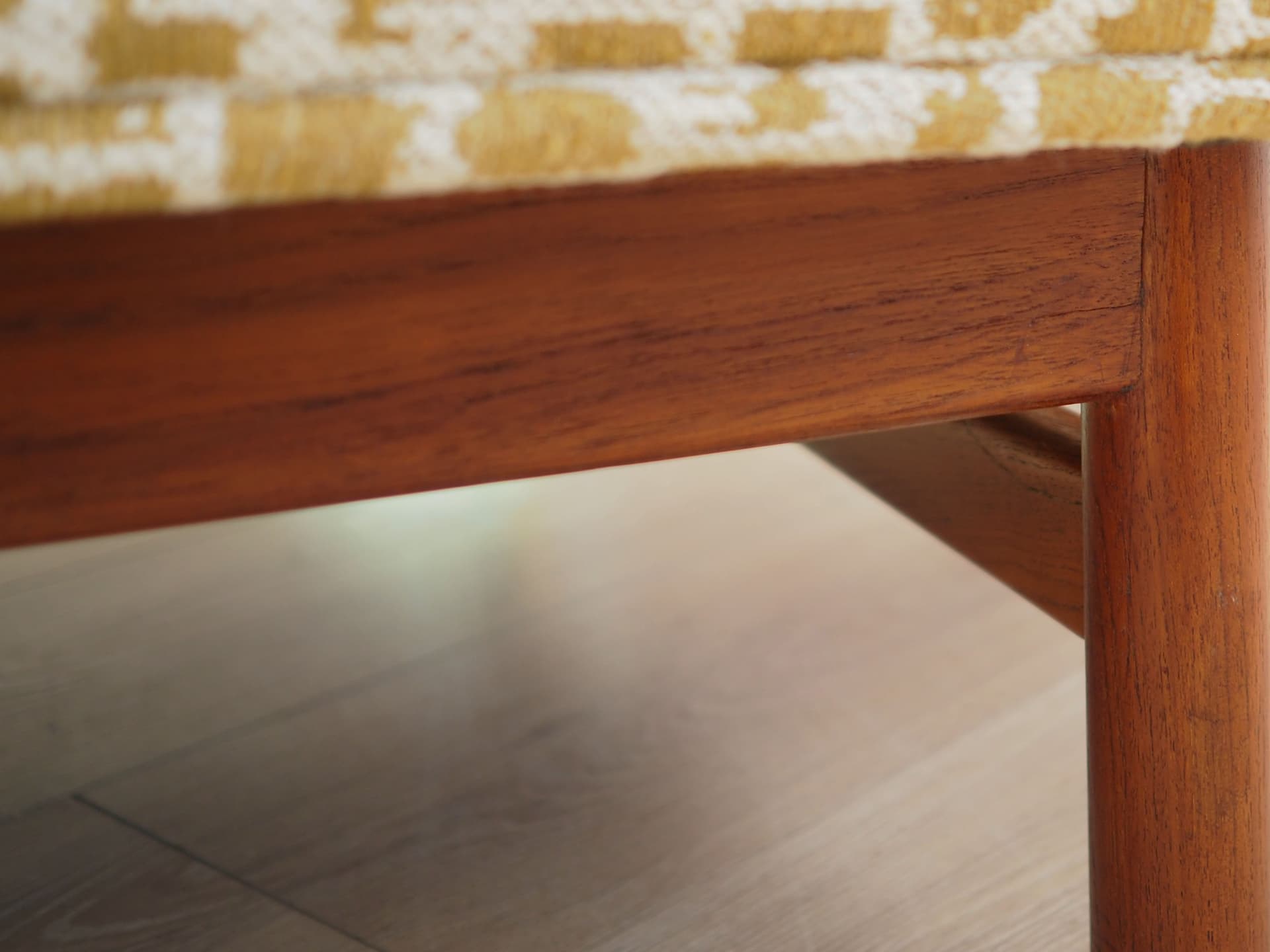 Sofa trzyosobowa, multikolor, tkanina, drewno, Dania, lata 70. - 123587