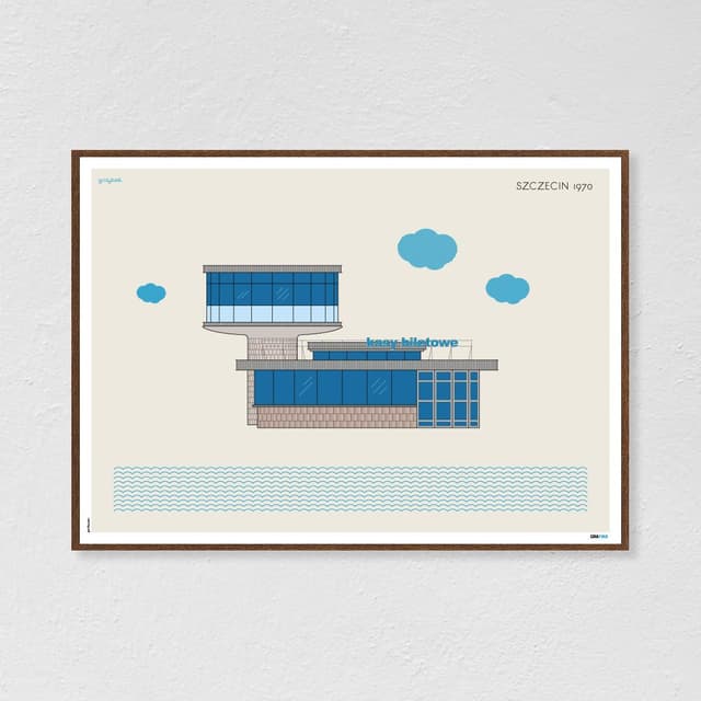 Plakat Grzybek / Szczecin 70x50, aut. K. Jasińska, GRA-FIKA - WYMIARY