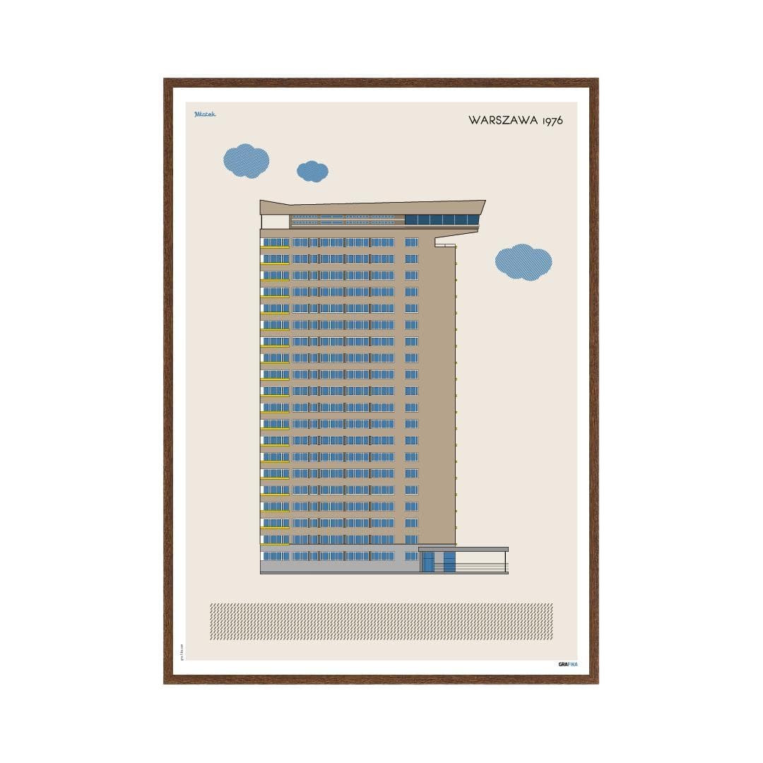 Plakat Młotek / Warszawa 50x70 cm, aut. K. Jasińska, GRA-FIKA - 124311