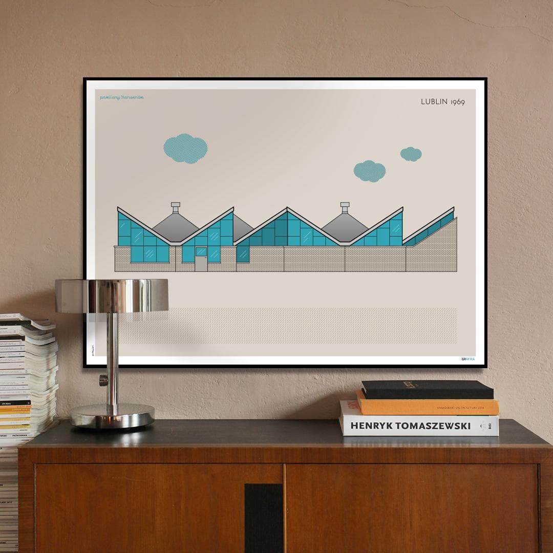 Plakat Pawilony Hansenów / Lublin 70x50 cm, aut. K. Jasińska, GRA-FIKA - 123622