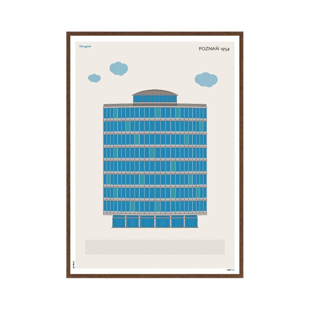 Plakat Okrąglak / Poznań 50x70 cm, aut. K. Jasińska, GRA-FIKA - 124307