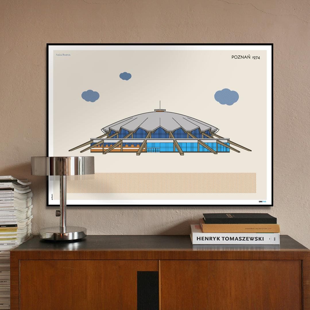 Plakat hala Arena / Poznań 70x50 cm, aut. K. Jasińska, GRA-FIKA - 123618