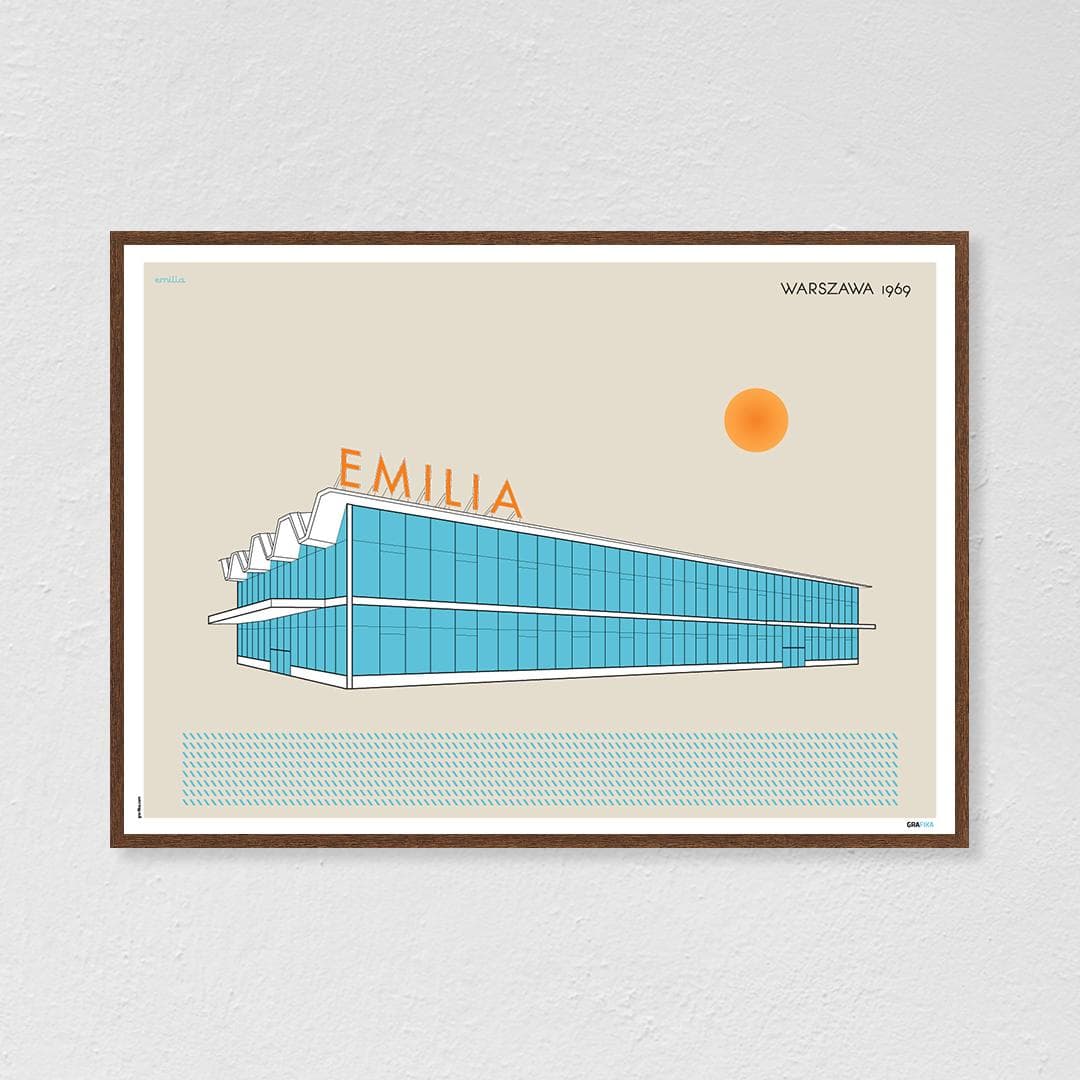 Plakat Emilia / Warszawa 70x50, aut. K. Jasińska, GRA-FIKA