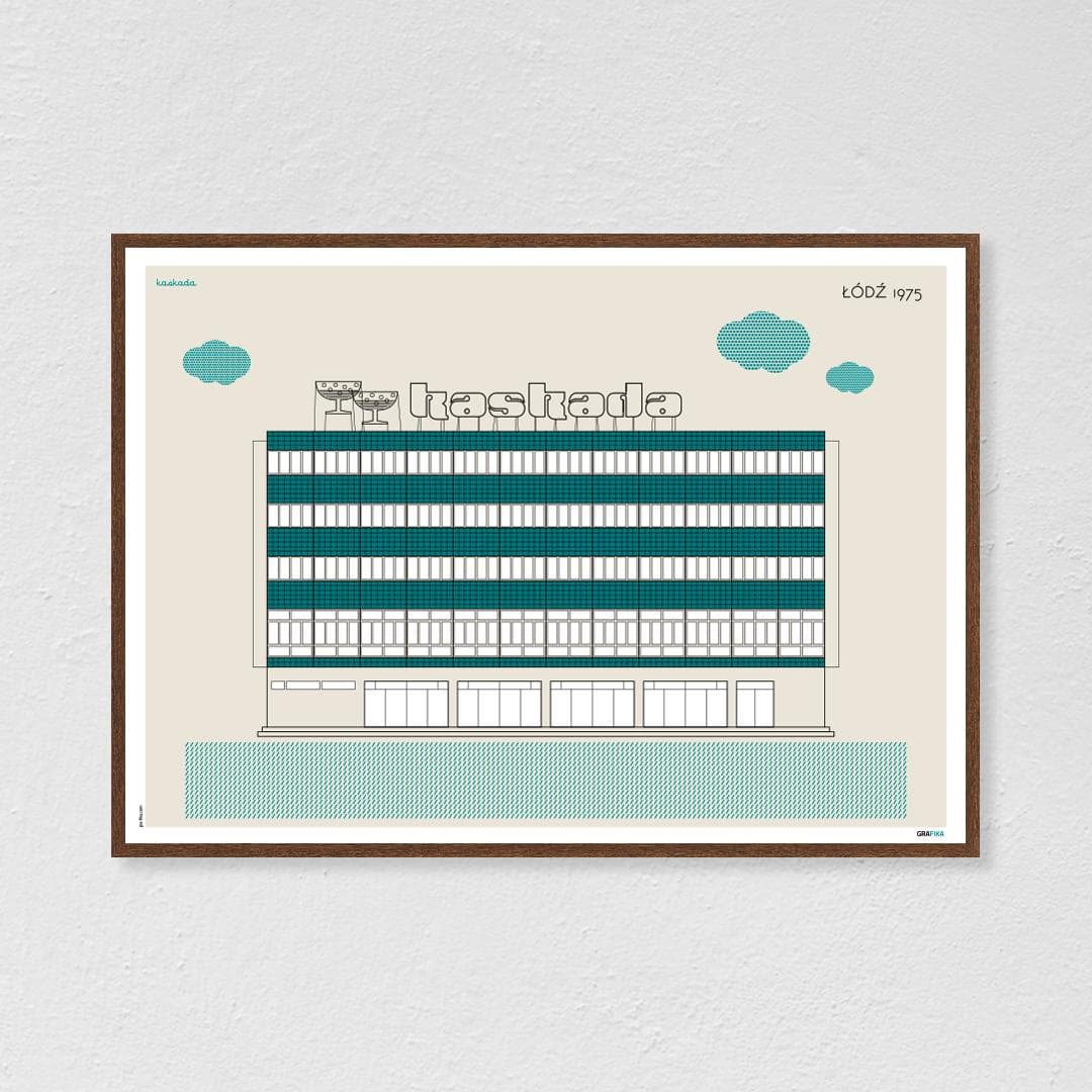 Plakat Kaskada / Łódź 70x50, aut. K. Jasińska, GRA-FIKA