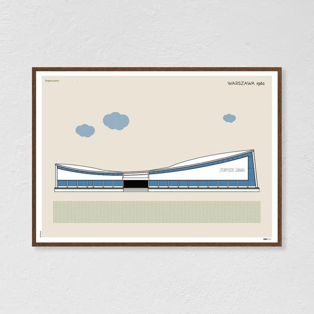 Plakat Supersam / Warszawa 70x50, aut. K. Jasińska, GRA-FIKA - WYMIARY