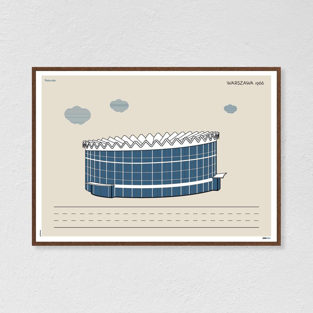Plakat Rotunda / Warszawa 70x50 cm, aut. K. Jasińska, GRA-FIKA