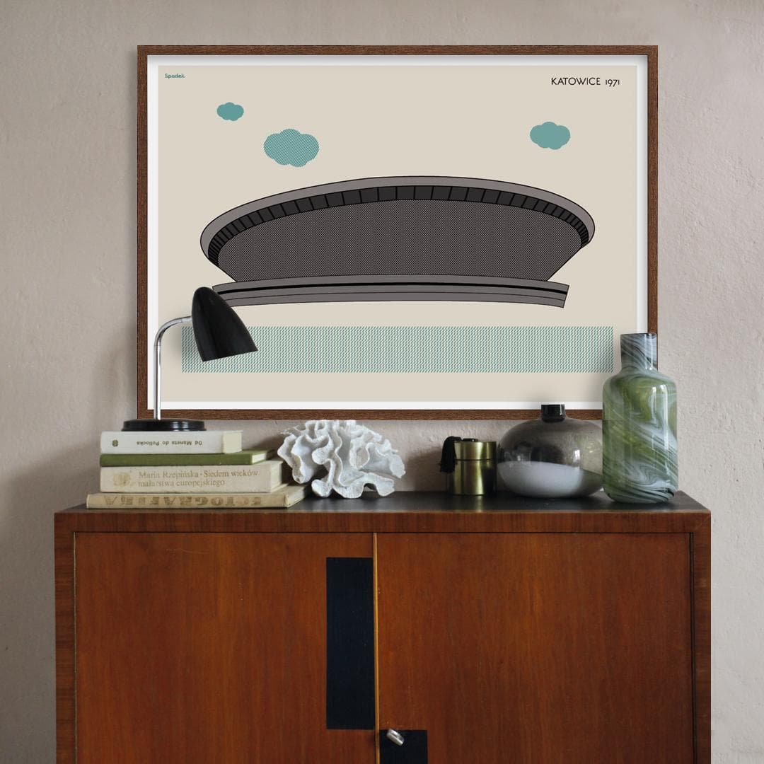 Plakat Spodek / Katowice 70x50, aut. K. Jasińska, GRA-FIKA - 123654