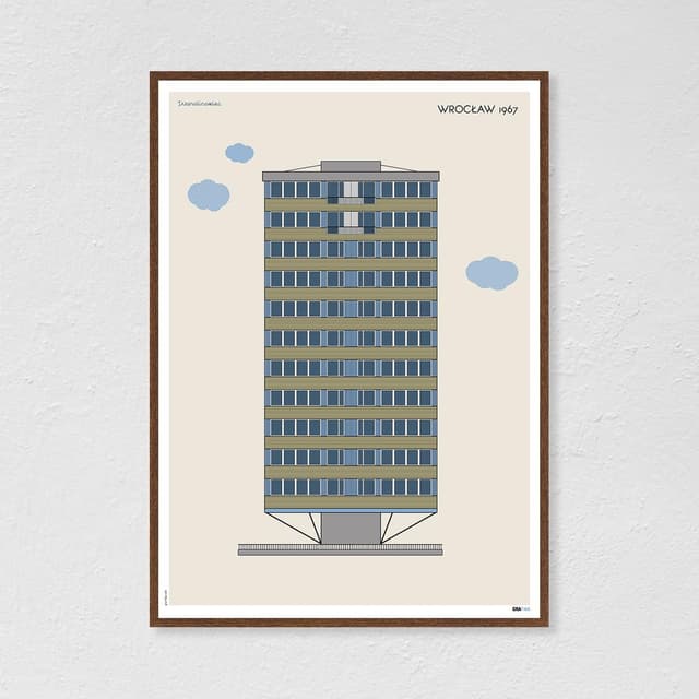 Plakat Trzonolinowiec / Wrocław 50x70 cm, aut. K. Jasińska, GRA-FIKA - WYMIARY