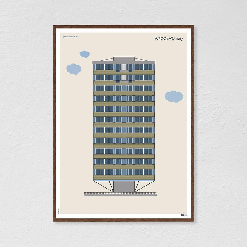 Plakat Trzonolinowiec / Wrocław 50x70 cm, aut. K. Jasińska, GRA-FIKA