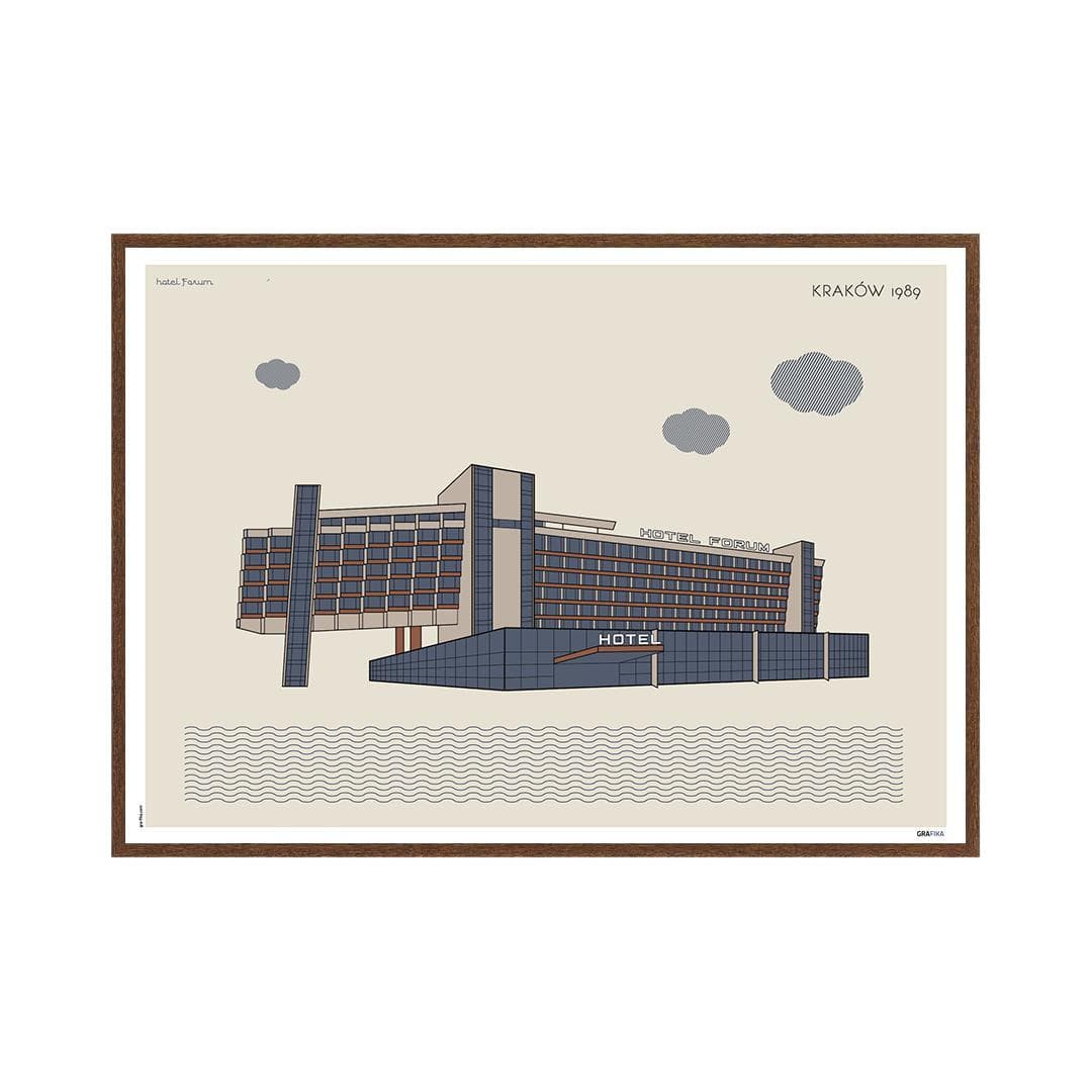 Plakat Hotel Forum / Kraków 70x50, aut. K. Jasińska, GRA-FIKA - 124267