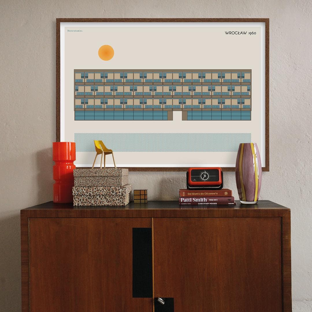 Plakat Mezonetowiec / Wrocław 70x50, aut. K. Jasińska, GRA-FIKA - 123676