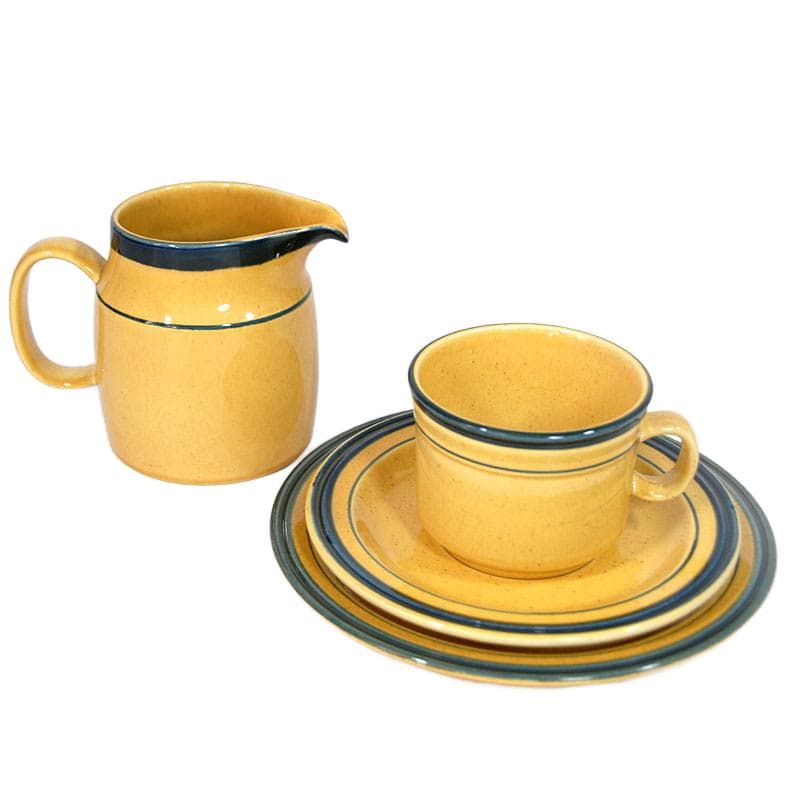 Żółty serwis stołowy, proj. A. Campi dla Laveno Richard Ginori, Włochy, lata 70. - 8331