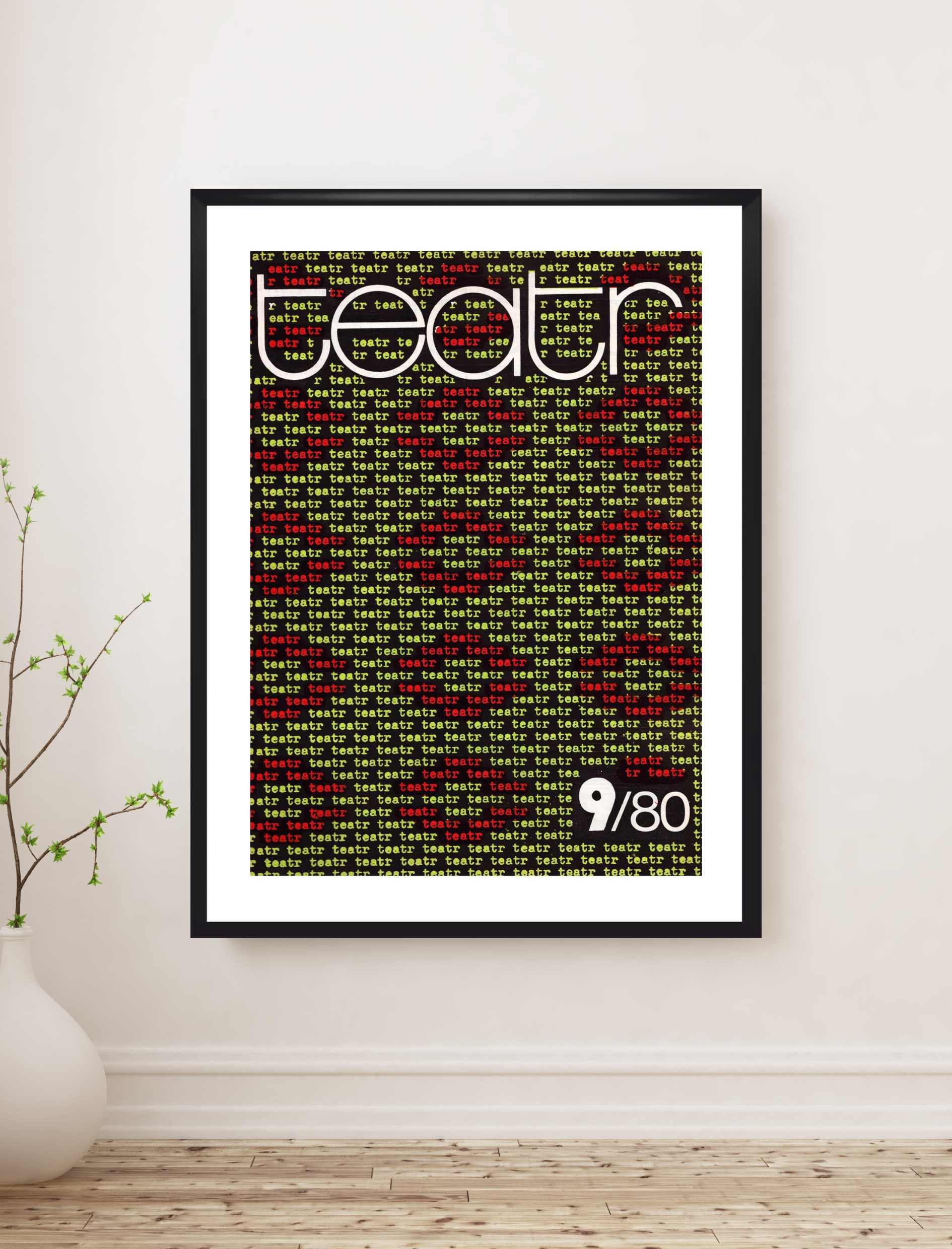 Poster TEATR 9/80, black, Poland, 1980s. - 123711