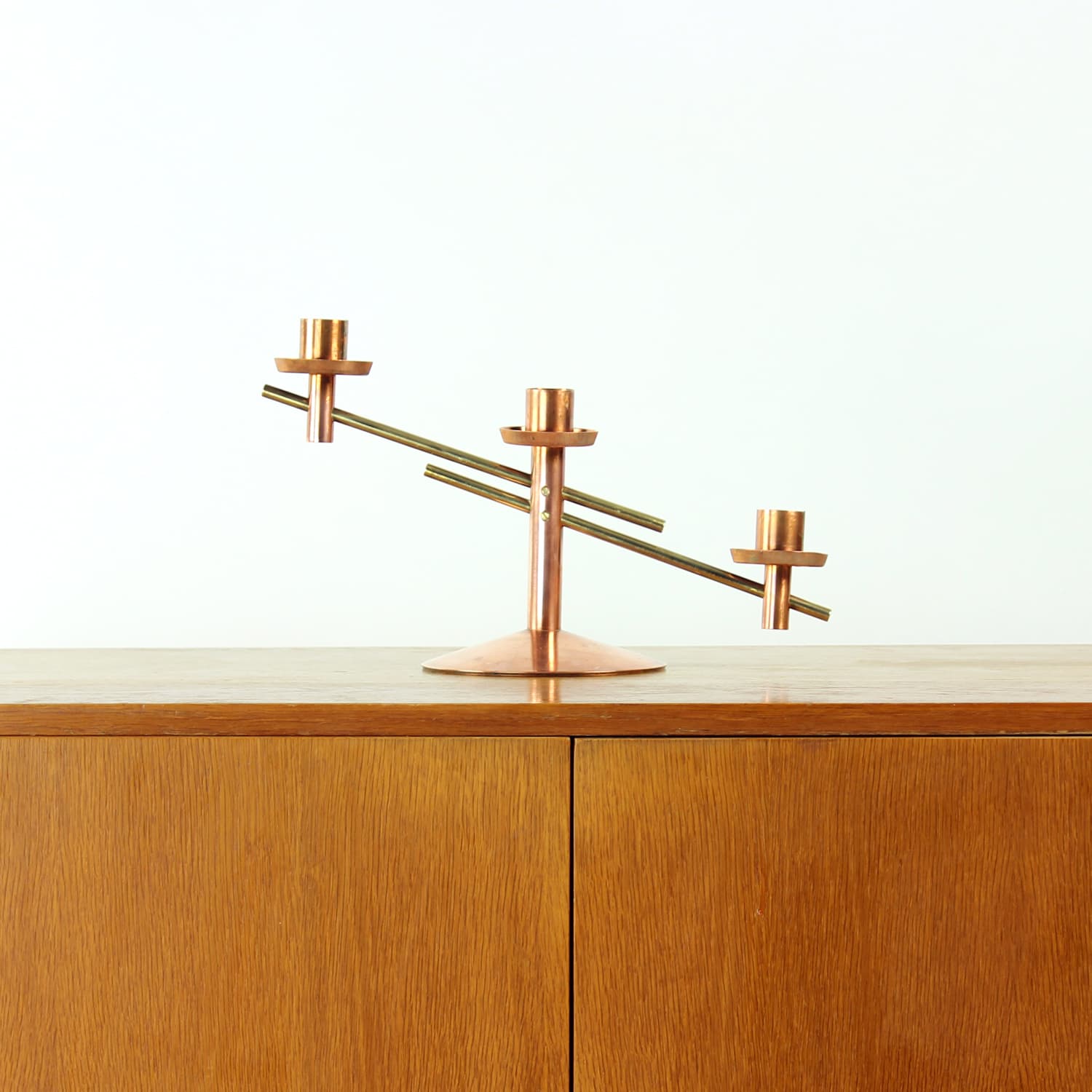 Candlestick, copper brass, Czechoslovakia, 1970s. - 123816