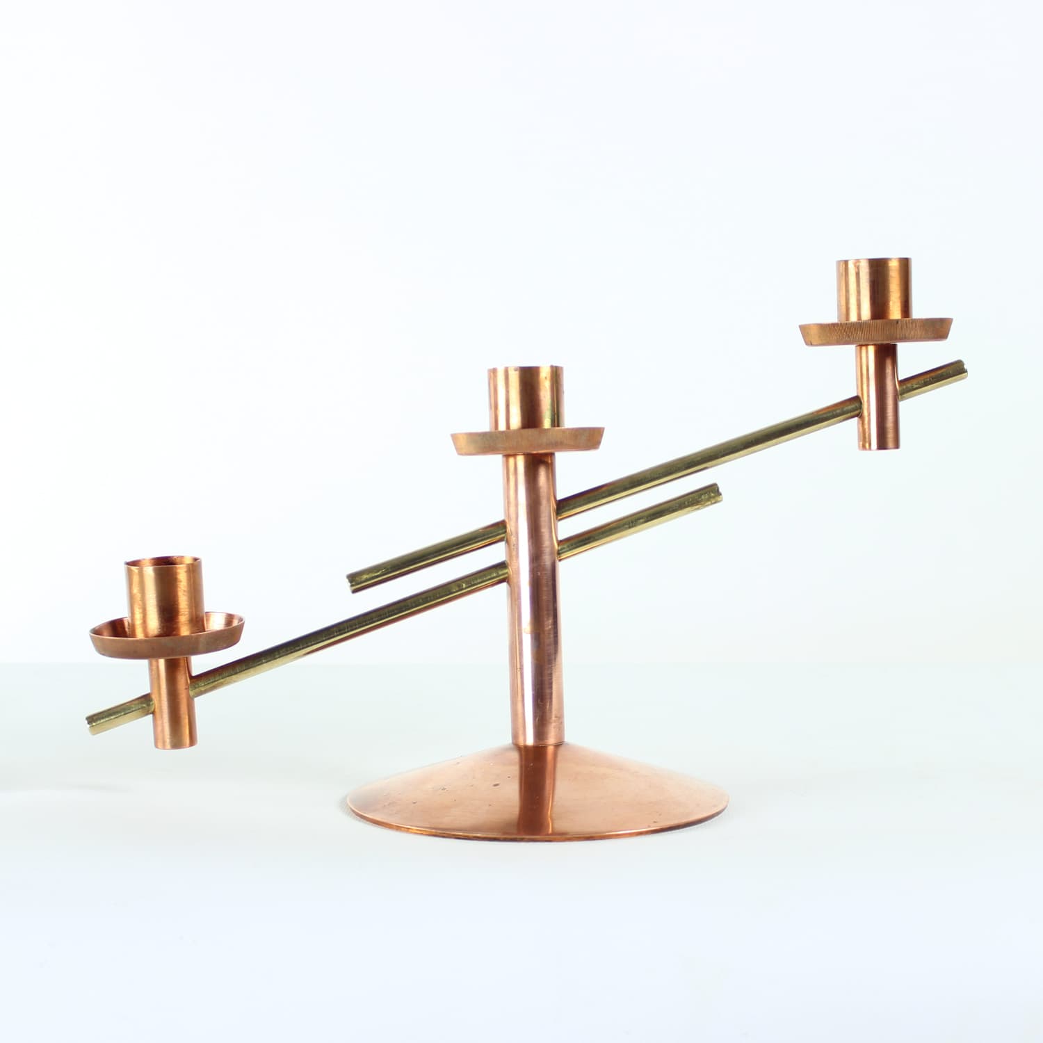 Candlestick, copper brass, Czechoslovakia, 1970s. - 123806