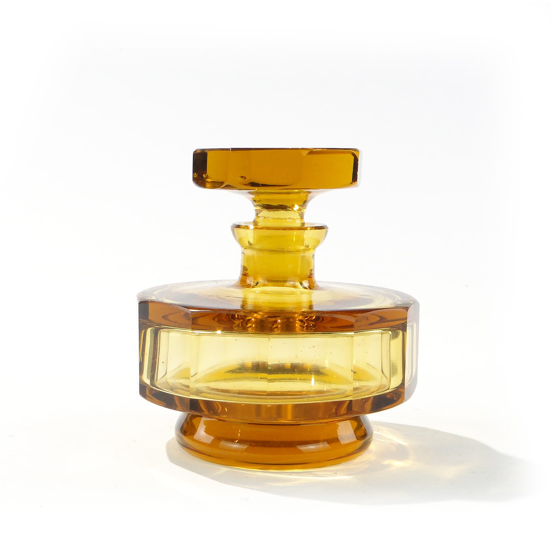 Cylindryczna karafka kryształowa, flakon na perfumy, Moser