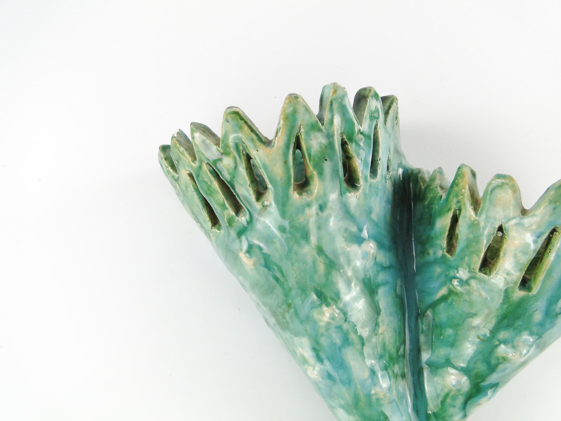 Kinkiet ceramiczny, kaktus, S i Z Flinowie, Kraków l.50-70 - 123934