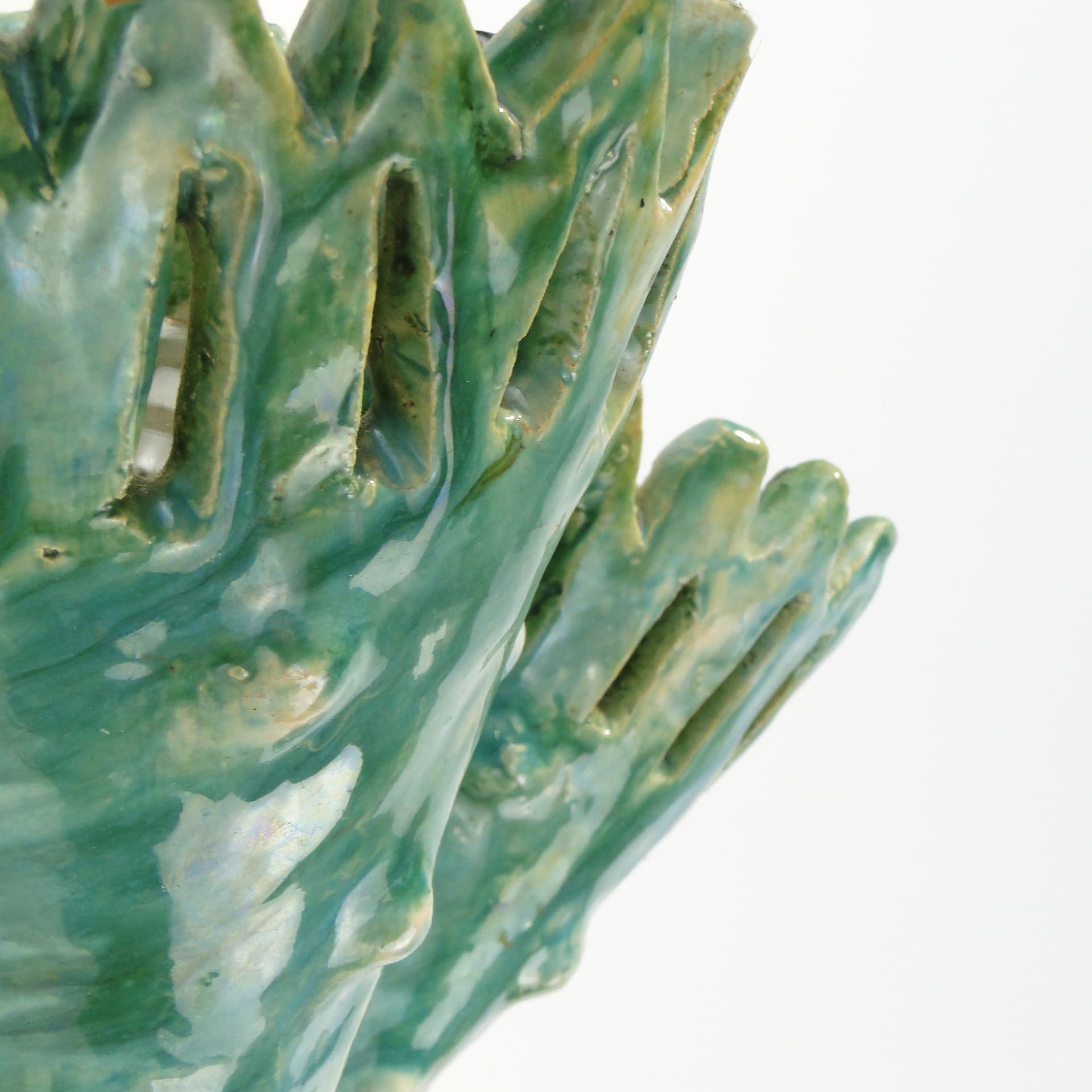 Kinkiet ceramiczny, kaktus, S i Z Flinowie, Kraków l.50-70 - 123938